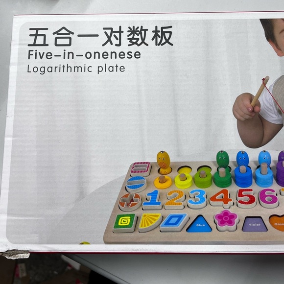 New Montessori 4-in-1 Wood Logorithmic Sorting Puzzle - Picture 5 of 9